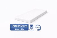 Kikishop Babymatras – 70x140 cm – Afneembare Hoes – Wit