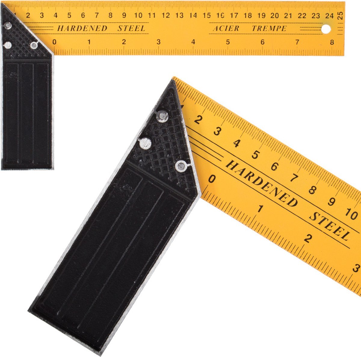 T.R.Goods T.R. Goods - Winkelhaak 250mm - Schrijfhaak 25cm - Gehard staal