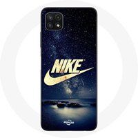 Nike Etui voor Samsung Galaxy A22 5G Logo Gold Starry Night Maniacase