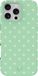 AVY Hoesje geschikt voor Apple iPhone 16 Pro | Mint Breeze | Polka Dots | Matcha & Wit | Hard Shell Back Cover | Compatibel met MagSafe & Qi2