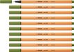 STABILO point 88 Fineliner - Mosgroen - 10 stuks