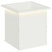vidaXL Jardinière de jardin avec LED Blanc 40 x 40 x 40 cm Acier