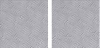 vidaXL - Trapmatten - 2 stuks - 30 x 30 cm - Zilver - Aluminium - Vierkant