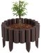 HowHomely Bordure de jardin - Palissade de jardin - 2,2 mètre - brun - set de 8
