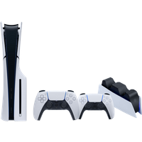 PlayStation 5 Slim Disc Edition + Extra Controller + Charging Station
