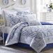 Laura Ashley Queen Dekbedovertrek Set Katoen Blauw
