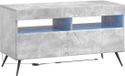 vidaXL - LED - meuble TV - gris béton - traité - bois