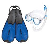 Seac Set Zoom, Snorkelset voor Volwassenen (Masker, Snorkel en Zwemvliezen)