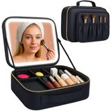 Peach Beauty Make Up Tasje Met Spiegel en Lampje