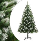 vidaXL Sapin de Noël artificiel avec charnières et neige 180 cm