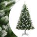vidaXL Sapin de Noël artificiel avec charnières et neige 180 cm