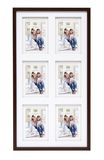 Deknudt Frames cadre photo multiple - marron - passe-partout - 6 photos 10x15