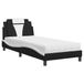 vidaXL Lit "Viana" avec matelas, similicuir, noir et blanc, 140x200 cm
