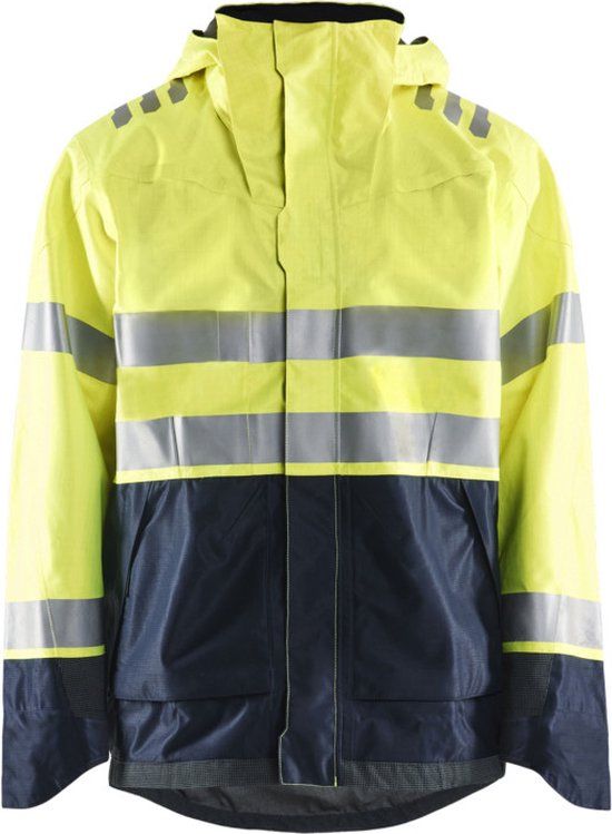 Blåkläder Blaklader Multinorm shelljack 4088-1532 - High Vis Geel/Marineblauw - XXXL