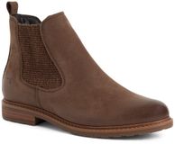 Tamaris Dames Chelseaboot 1-25056-41 Beige Leer Maat 37 EU