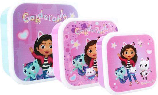 Vadobag Gabby's Dollhouse Snackbox en Fruitdoos - 3in1