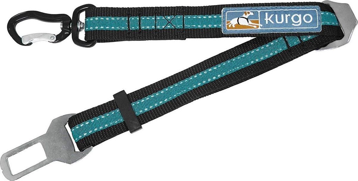 KURGO hondenautogordel met draaiende karabijnhaak direct voor gordelhouder - Blauw