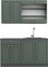 Vicco Fame-Line Cuisine une personne – 140 cm, WB anthracite vert-or style champêtre/anthracite