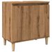 VidaXL Wastafelkast Eiken 58x33x60 cm Bewerkt Hout Artisanaal