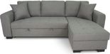 Cstore Banque d'angle convertible réversible 4 places - Gris clair - L 244 x P 151 x H 90