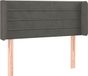 vidaXL Hoofdbord - 93x16x78/88 cm - Donkergrijs - Fluweel