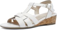 Ara Sirmione Dames Sandalen met Hak Wit Leer Gesp H Leest