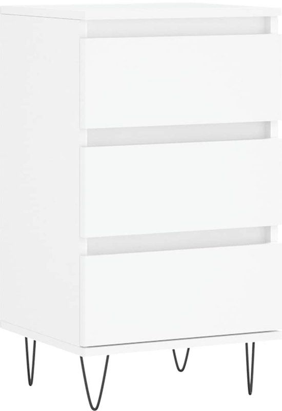 vidaXL Dressoir 40x35x70 cm bewerkt hout wit