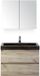 BES LED Maxx XL Badmeubelset 80 cm - Craft Oak - Wastafel Lucca 1 Kraangat met Spiegelkast