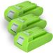 Vhbw - 3x Batteries Remplacement Pour Stiga Sbt 2024 Ae, Sbt 4024 Ae Pour Outil Électrique (2000 mAh, Li-ion, 24 V)