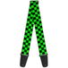 Buckle-Down GS-W30305 gitaarband (5,1 cm breed), zwart/neongroen