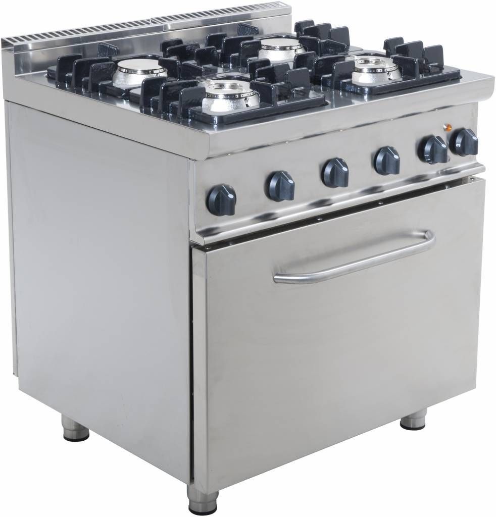 Saro Gasfornuis met Oven Elektrisch 4 Branders - 4017337423071