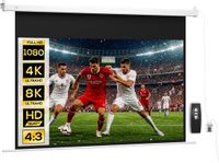 HOMCOM Projectiescherm - 212L x 8B x 150H cm - Wit