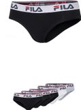 FILA - Urban Logo Brief | 5-Pack | Dames Slip | Maat XS - Zwart/Wit/Grijs