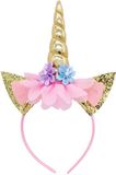 New Age Devi Schattige Eenhoorn Diadeem Goud Leuke Hoofdband Kroontje Bloemetjes