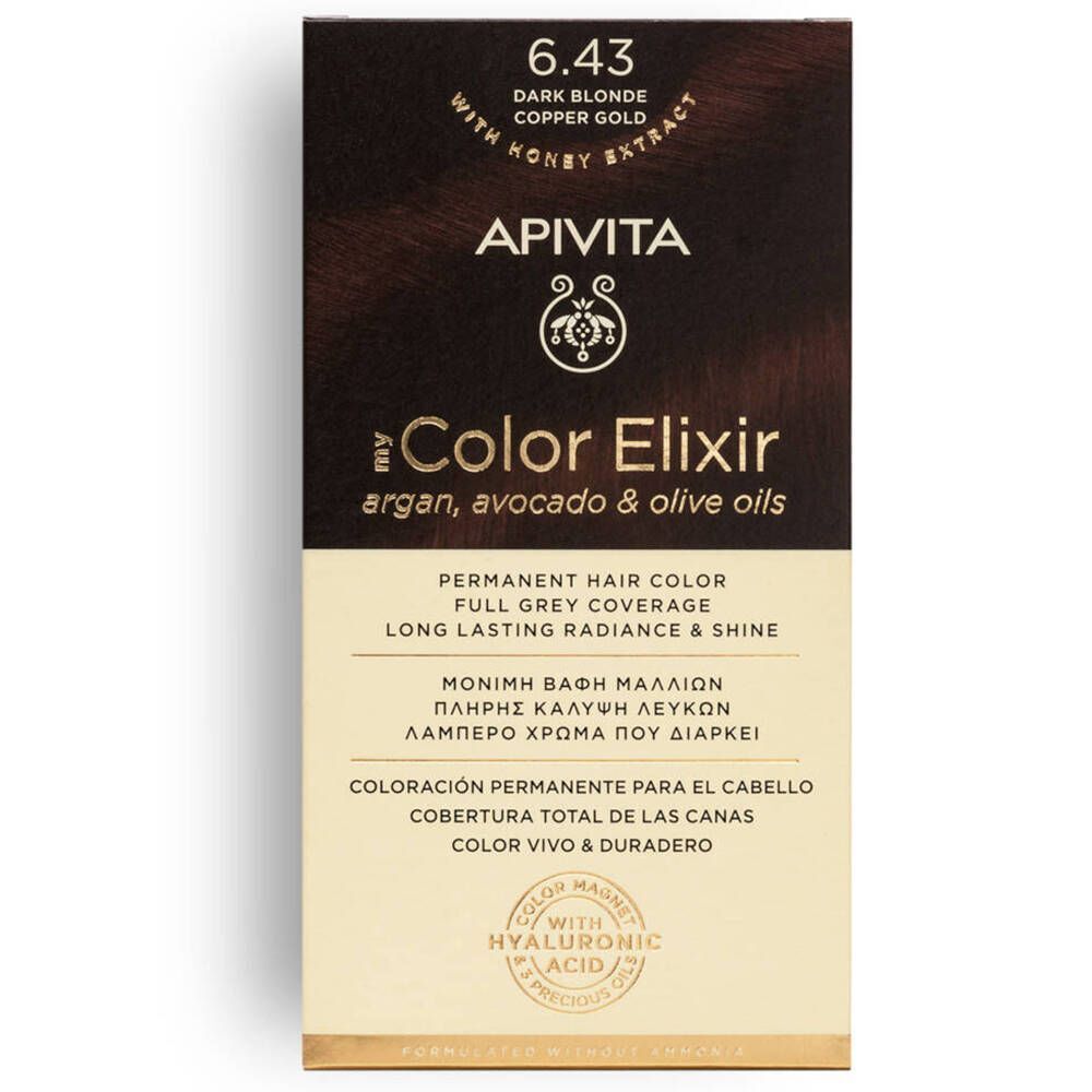 Apivita Apivita My Color Elixir Kit 6.43 Dark Blonde Copper Gold 50+75 ml