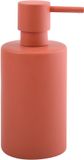 Spirella Distributeur de savon Tube Matt – Porte-savon et distributeur de lotion pour accessoires de salle de bain – Design mat élégant – Rouge mat – Plastique – Autoportant