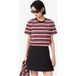 Lacoste Regular Fit T-shirt femme Brun / Beige / Fuchsia, rayé