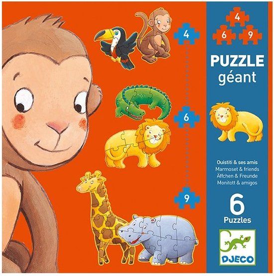 Djeco Puzzel Dieren FSC - Marmoset & Friends - Educatief Speelgoed