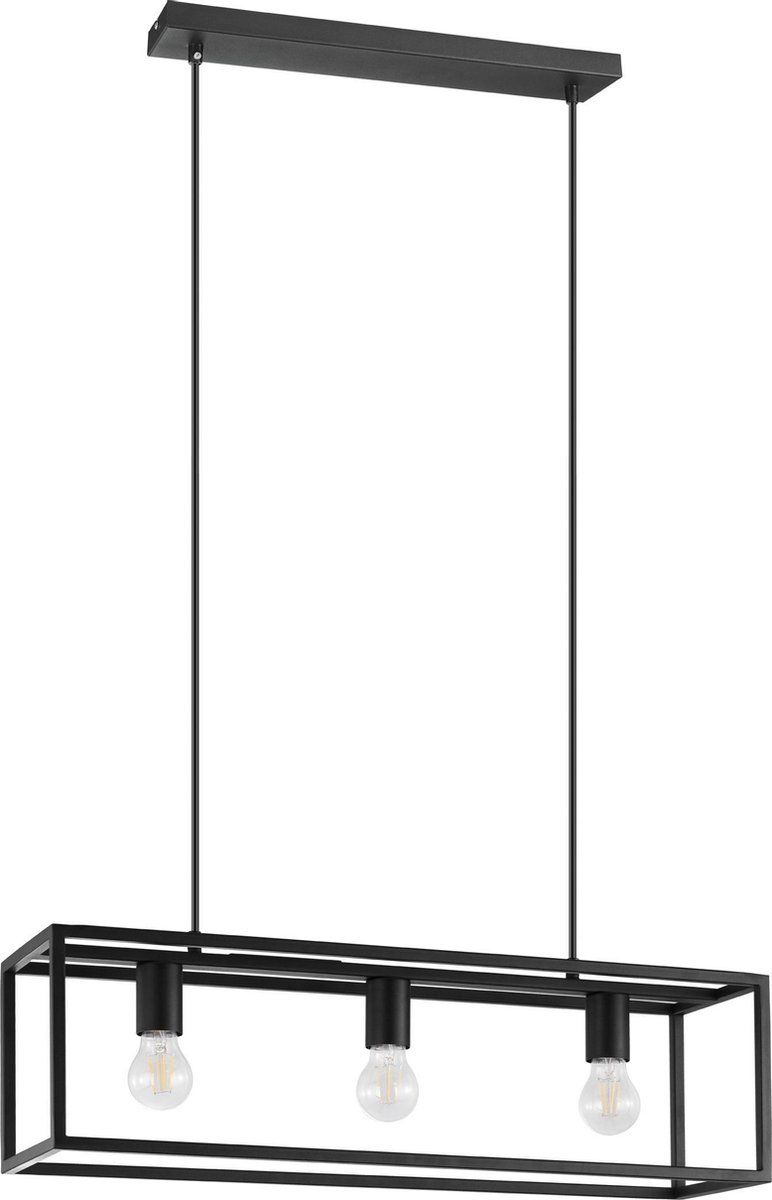 EGLO Blackcrown Hanglamp - E27 - 70 cm - Zwart - Staal