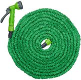 Kinzo Flexibele Tuinslang 20M - Incl. Opzetstuk - Sproeikop met 7 Spraystanden - Kunststof - Groen/Grijs