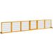 Barrière de sécurité pliable pour chien, 6 panneaux avec pieds amovibles, 432 x 36 x 70 cm, jaune, idéale pour escaliers et portes.