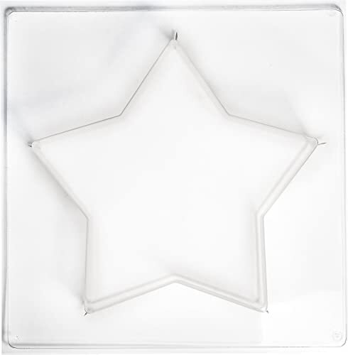 RAYHER Gietvorm ster, 21,5 x 21,5 cm, diepte 4 cm, materiaal PET, om uit te gieten met creatief beton, sieradenbeton, raysingietpoeder, betonggietvorm, 36038000
