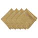 Elrene Home Fashions Jacquard vakantie doek diner servetten set van 4, polyester, goud, 17" x 17"