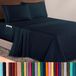 Elegant Comfort Luxueuze 1500 hoogwaardige microvezel 4-delige lakenset, 4-61 cm diep - extra diepe zakken - Ultrazachte 4-delige diepe zaklakens, kingsize, zwart