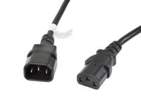 Lanberg CA-C13E-11CC-0030-BK electriciteitssnoer Zwart 3 m C13 stekker C14 stekker