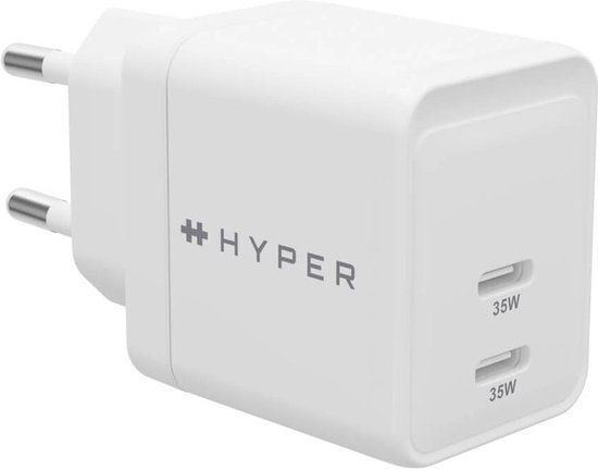 Hyper HyperJuice 2-port GaN oplader (35W) – Wit