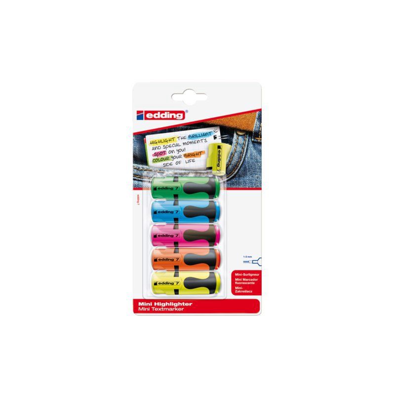 Edding Mini 7 Arceerstift beitelvormig 1 mm 3 mm assorti