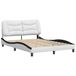 Hvar Cadre de lit sans matelas similicuir blanc et noir 140x190 cm