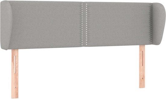 vidaXL Hoofdbord - Stof - Lichtgrijs - 147x23x78/88 cm