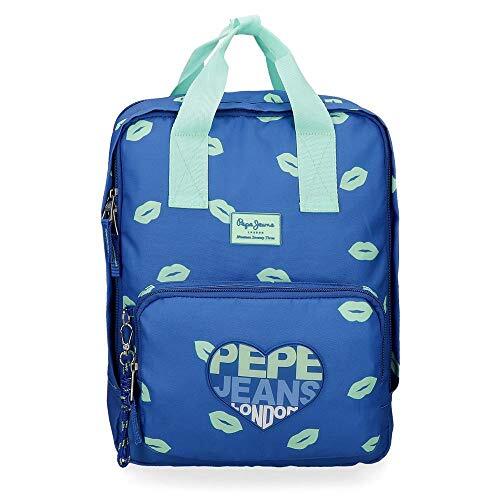Pepe Jeans Aris rugzak voor laptop en schooltas 39,6 cm (15,6 inch), roze, 31 x 44 x 17,5 cm, polyester 23,87 l, Violeta, Rugzak voor laptop etui